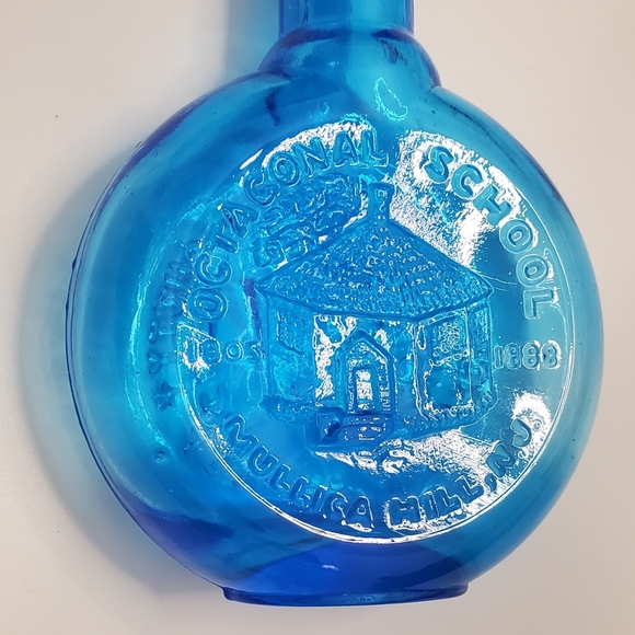 Vntg Clevenger Brothers Bright Blue 7" Glass Collectors Bottle - Picture 3 of 14